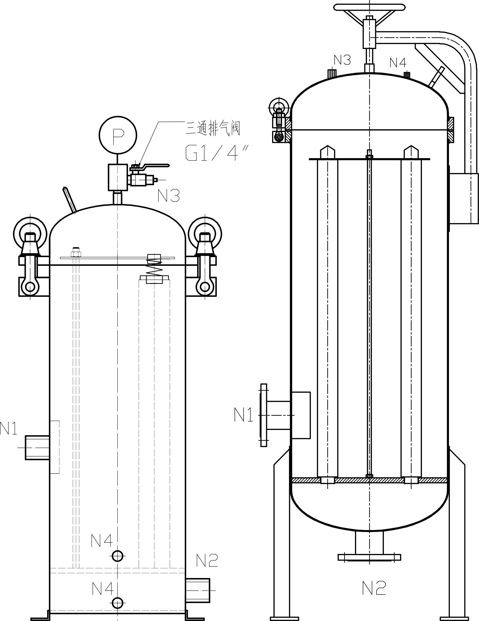 保安過(guò)濾器圖紙示意圖
